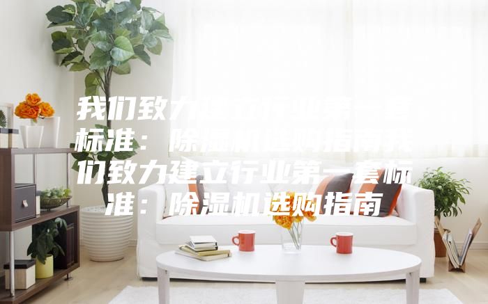 我們致力建立行業(yè)第一套標準：除濕機選購指南我們致力建立行業(yè)第一套標準：除濕機選購指南