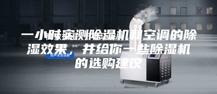 一小時實測除濕機和空調的除濕效果，并給你一些除濕機的選購建議