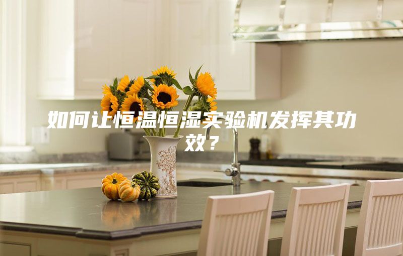 如何讓恒溫恒濕實(shí)驗(yàn)機(jī)發(fā)揮其功效?