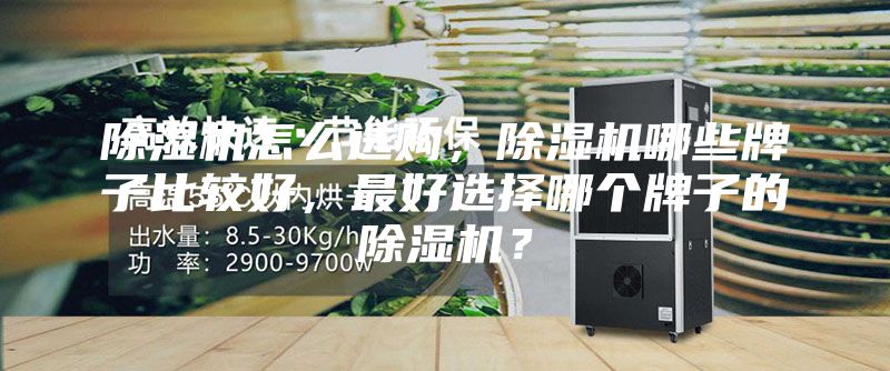 除濕機怎么選購,除濕機哪些牌子比較好,最好選擇哪個牌子的除濕機?