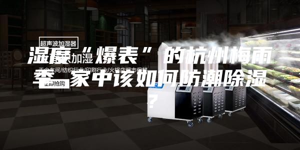 濕度“爆表”的杭州梅雨季 家中該如何防潮除濕？